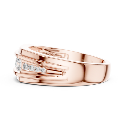 Bold & Elegant – Men’s Minimal Lab Diamond Ring