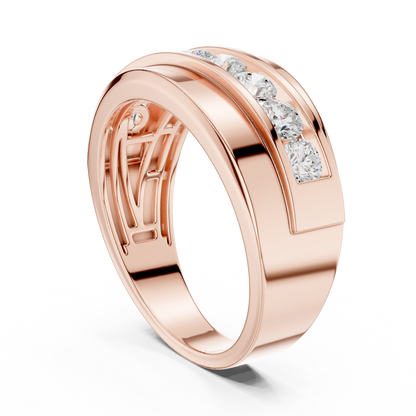 Legacy Men's Band Ring with Round Lab Diamonds