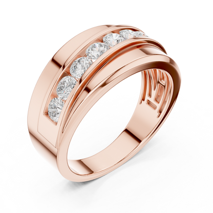 Legacy Men's Band Ring with Round Lab Diamonds