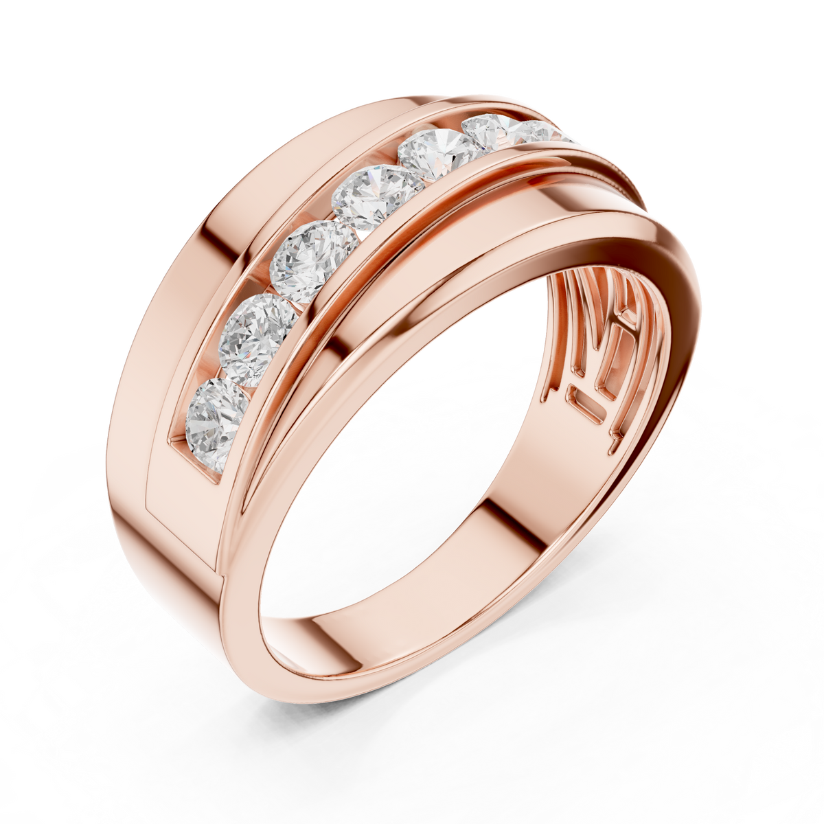 Legacy Men's Band Ring with Round Lab Diamonds