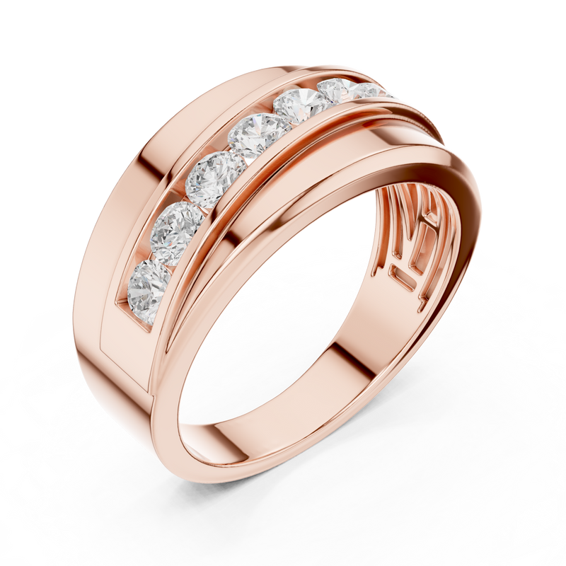 Legacy Men's Band Ring with Round Lab Diamonds