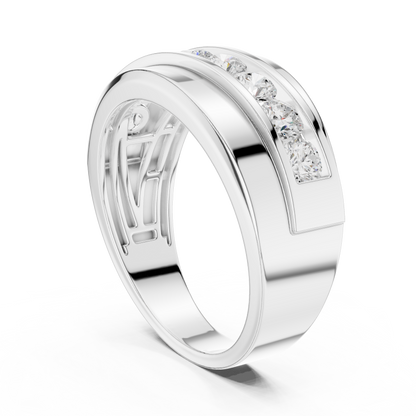Legacy Men's Band Ring with Round Lab Diamonds