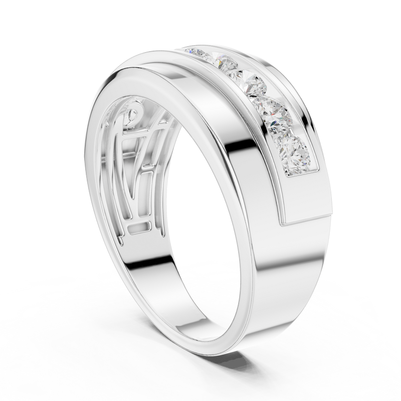Legacy Men's Band Ring with Round Lab Diamonds