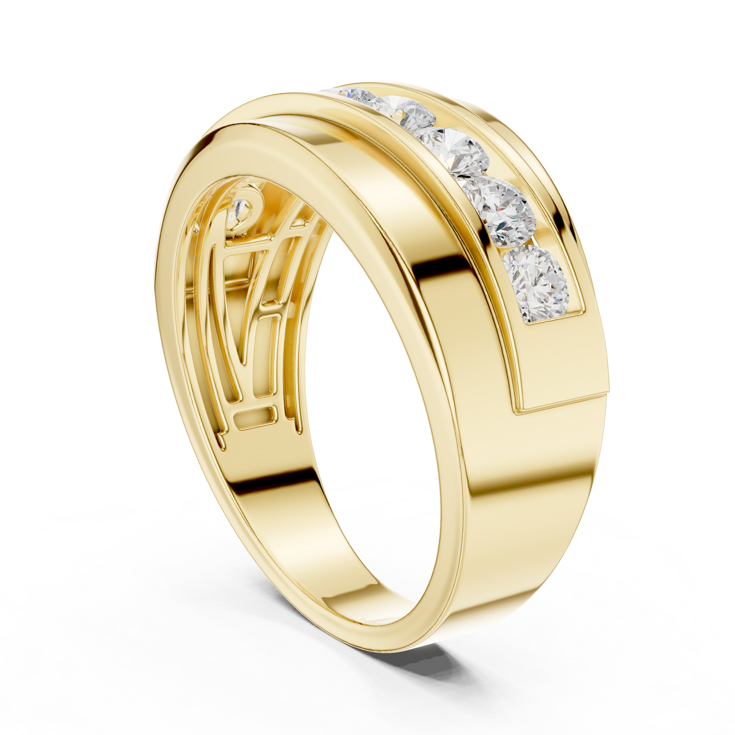 Legacy Men's Band Ring with Round Lab Diamonds