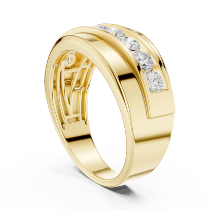 Legacy Men's Band Ring with Round Lab Diamonds