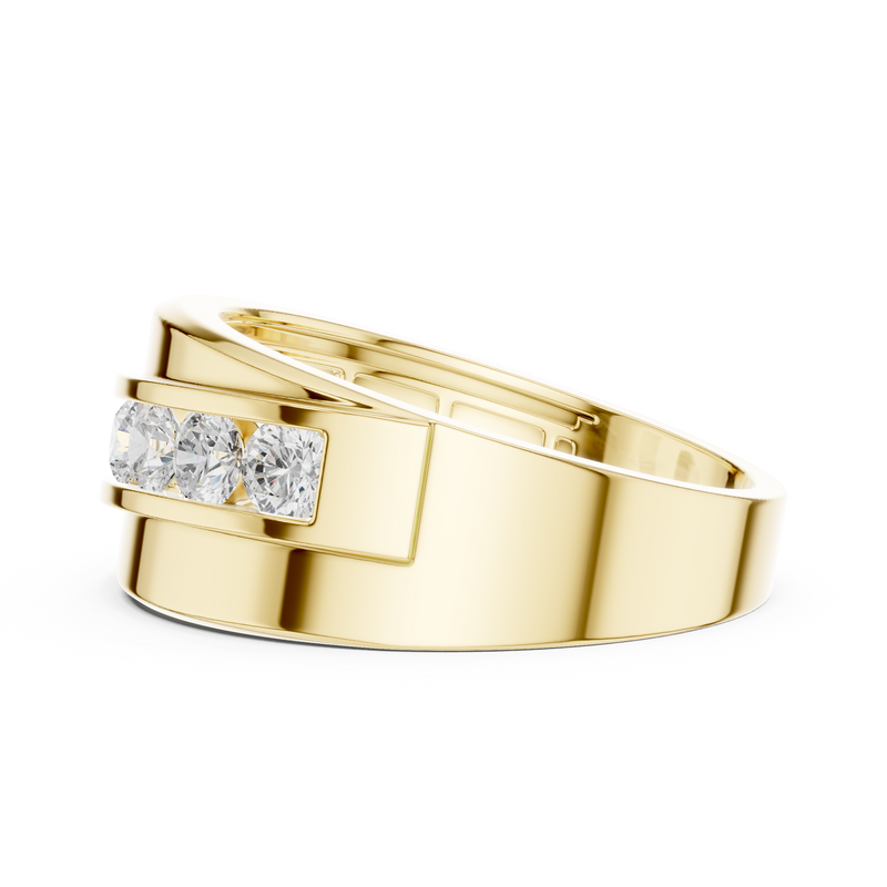 Legacy Men's Band Ring with Round Lab Diamonds