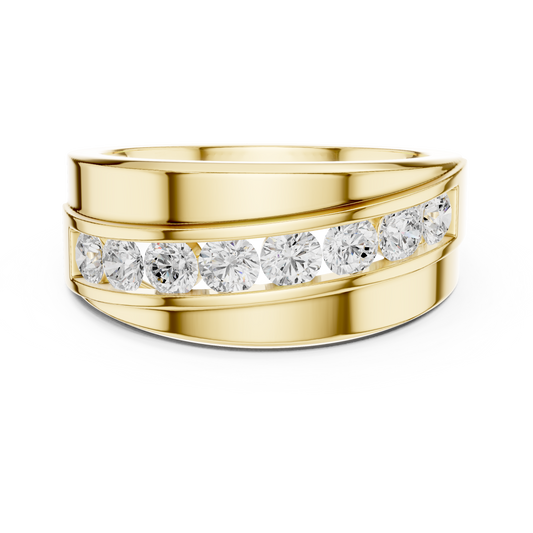 Legacy Men's Band Ring with Round Lab Diamonds