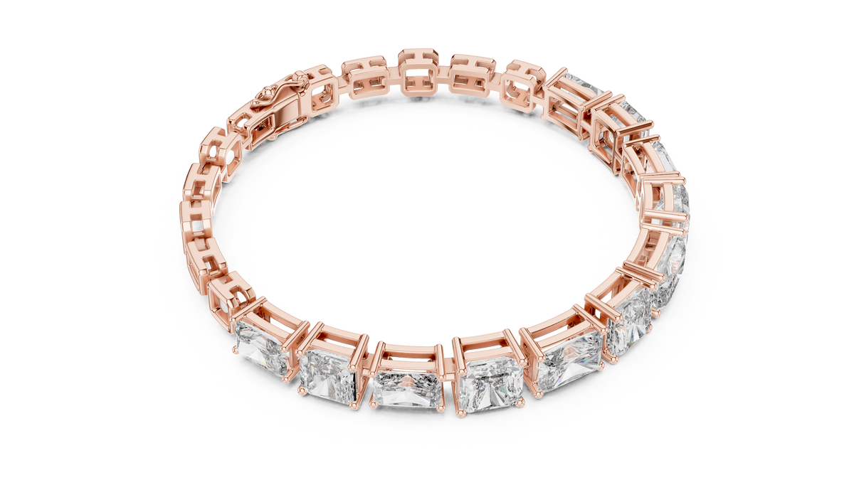 Minimal Lab Grown Diamond Bracelet For Women