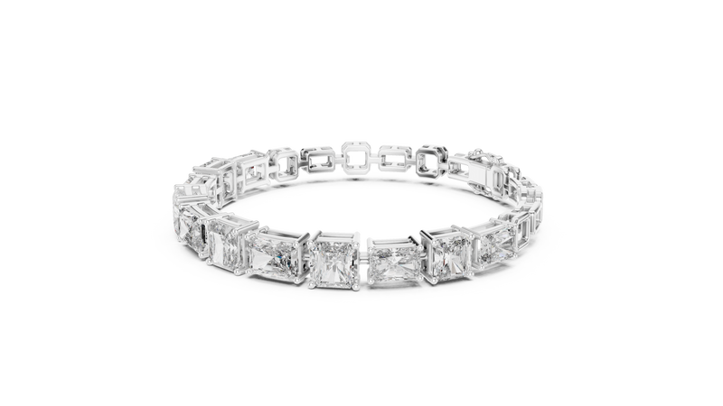 Minimal Lab Grown Diamond Bracelet For Women