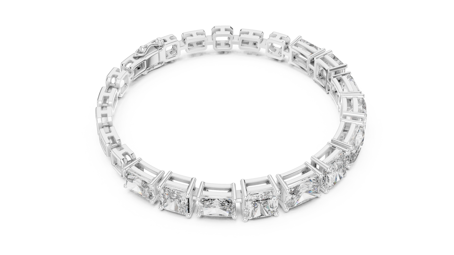 Minimal Lab Grown Diamond Bracelet For Women