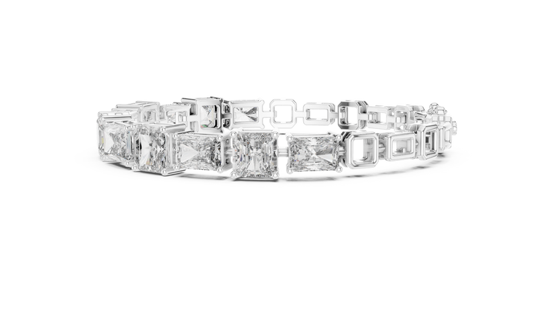 Minimal Lab Grown Diamond Bracelet For Women