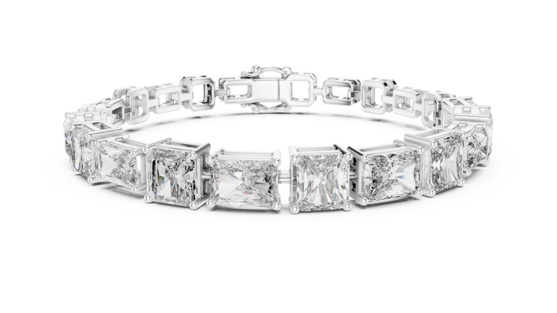 Minimal Lab Grown Diamond Bracelet For Women