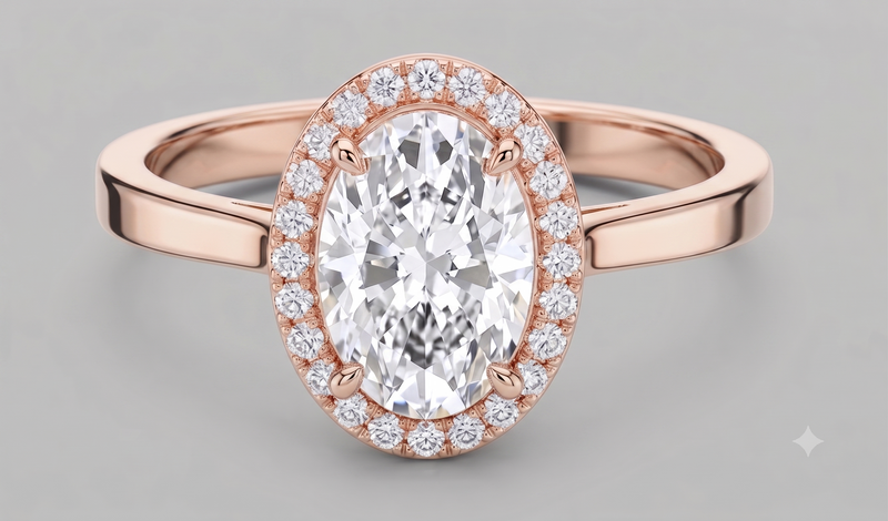 1 Carat Oval Shape Lab Diamond Engagement Ring With Timeless Beauty