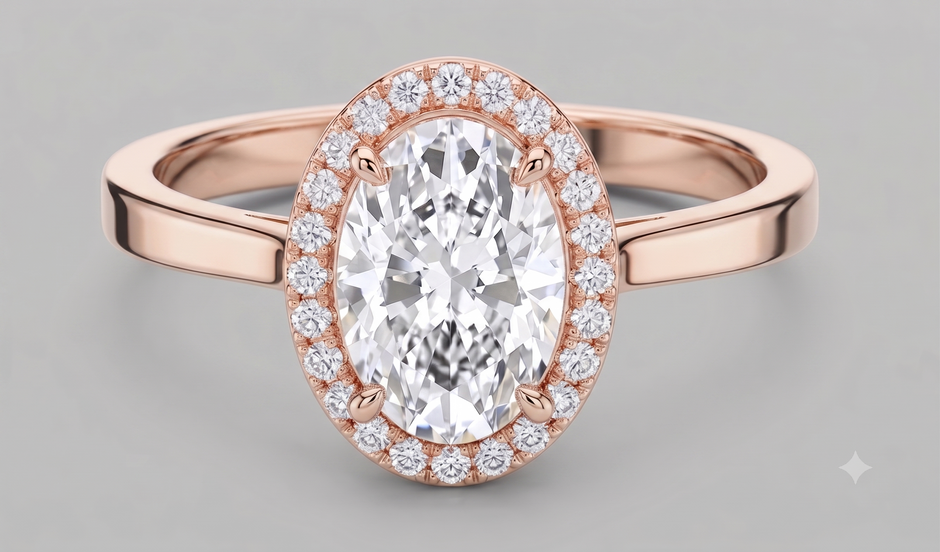 1 Carat Oval Shape Lab Diamond Engagement Ring With Timeless Beauty