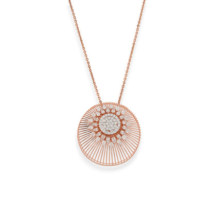 Radiant Medallion Lab Diamond Necklace Set with Earrings