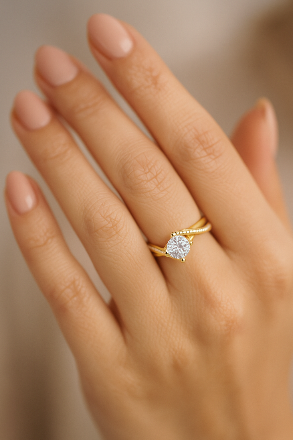 Infinity Halo Solitaire Lab Diamond Engagement Ring