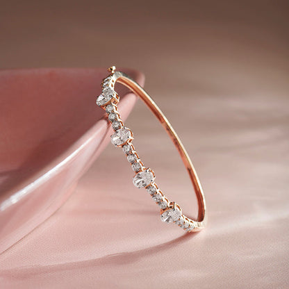 Eye Catchy Floral Shape Lab Created Diamond Ring For Women