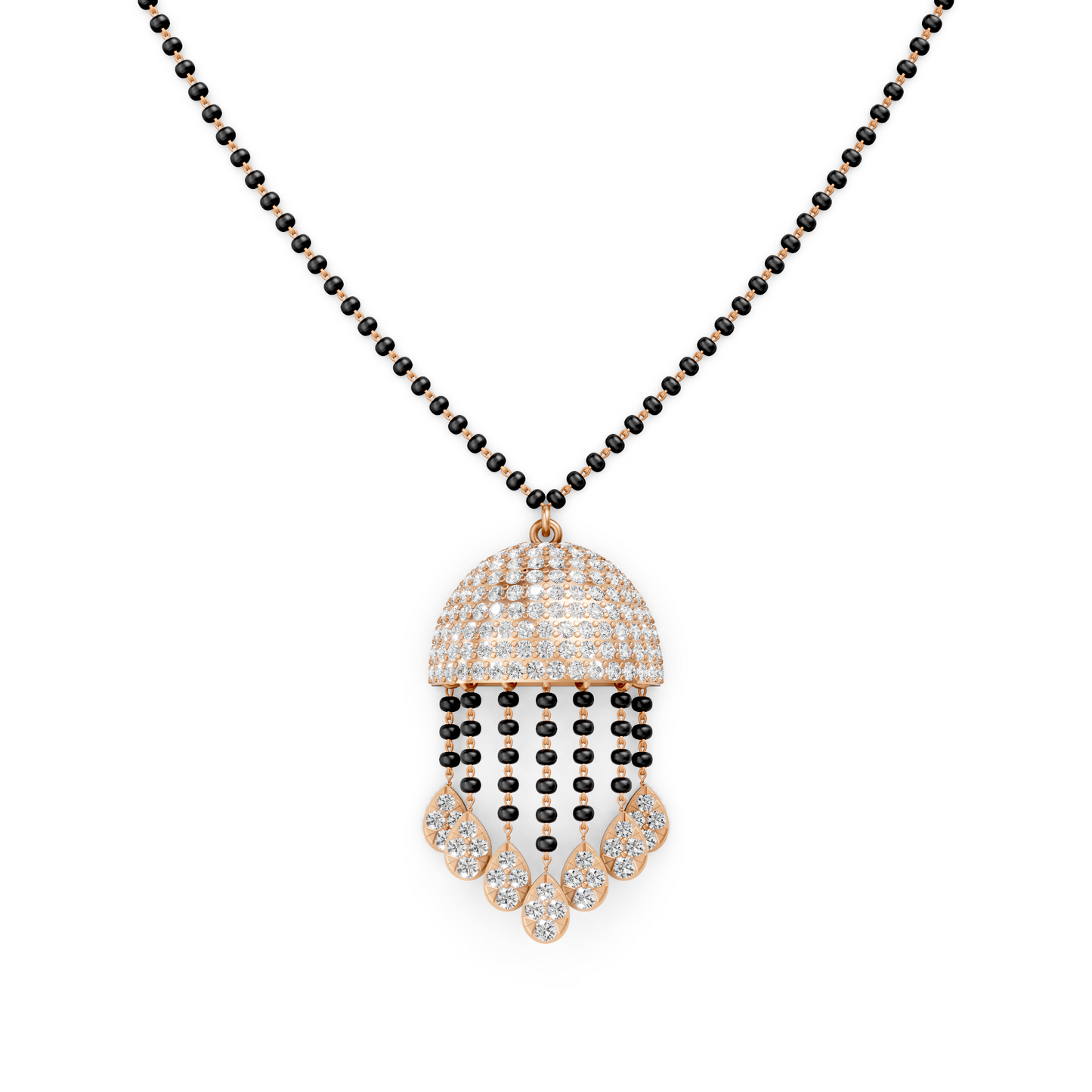 Dome Tassel Forever Lab Diamond Mangalsutra For Bride