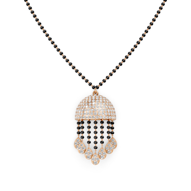 Dome Tassel Forever Lab Diamond Mangalsutra For Bride