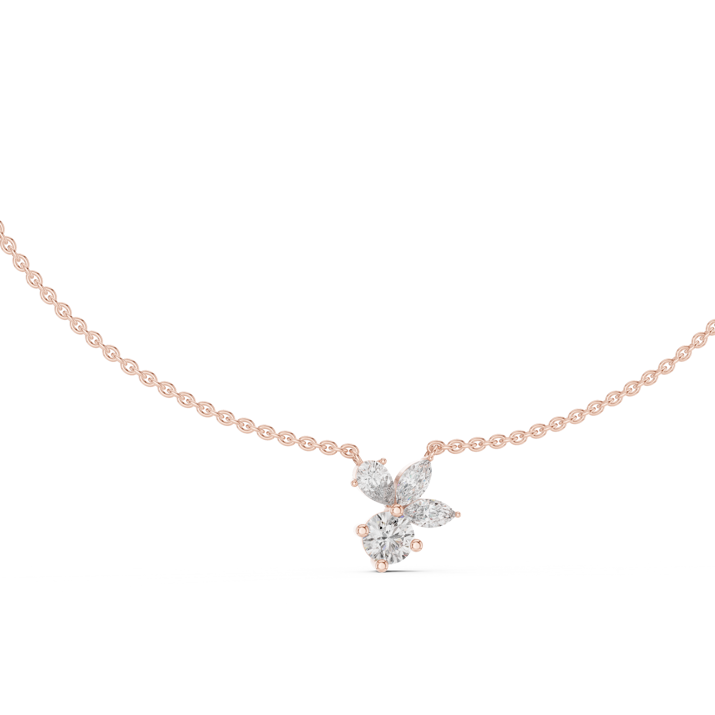 FloraLuxe Lab Diamond Pendant – Perfect Necklace For Teens & Women