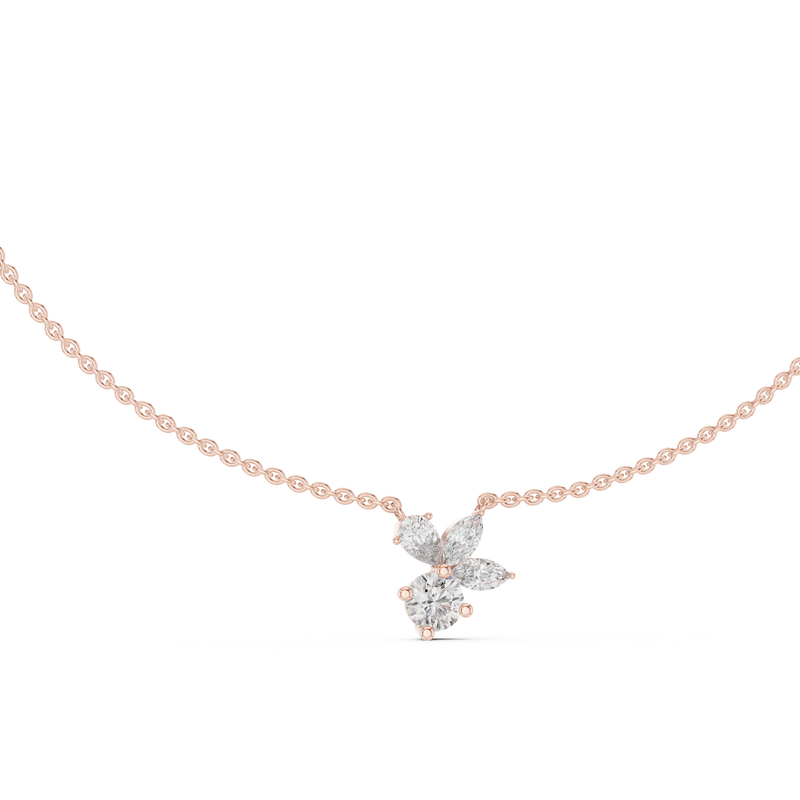 FloraLuxe Lab Diamond Pendant – Perfect Necklace For Teens & Women