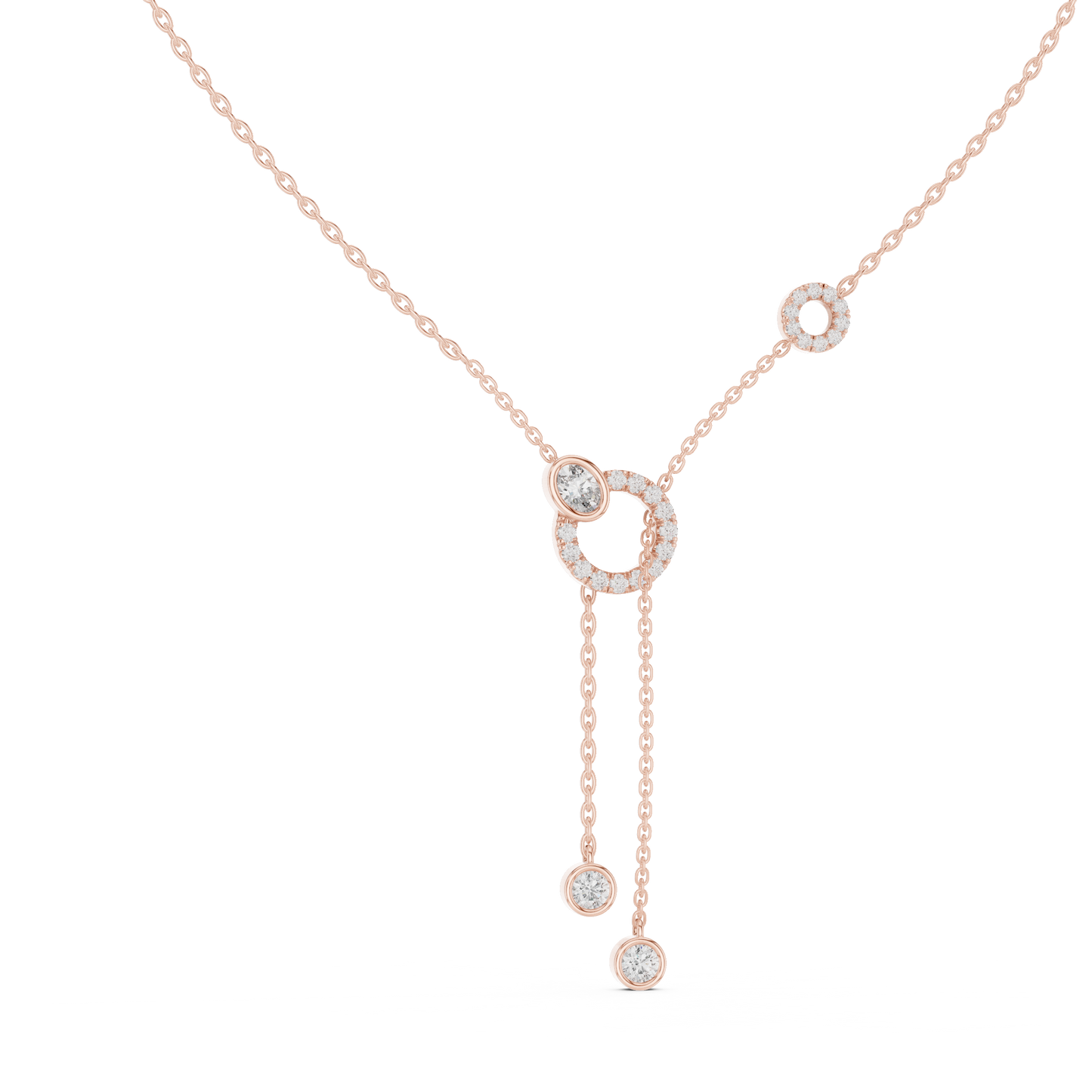 Lariat Drop Lab Diamond Necklace– Designer Charm Chain for Women | Luxury Elegant Jewelry for Gifting