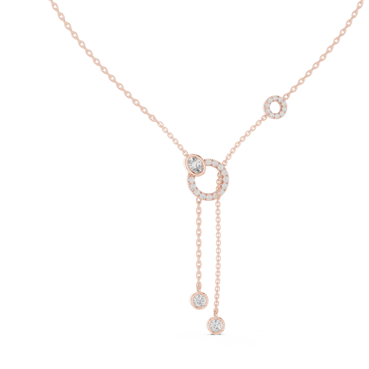 Lariat Drop Lab Diamond Necklace– Designer Charm Chain for Women | Luxury Elegant Jewelry for Gifting