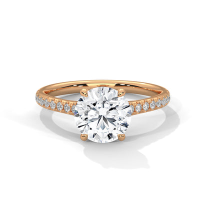 Impressive Round Lab Grown Diamond Ring For Women