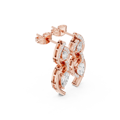 Angelic Beauty Curved Lab Diamond Earrings