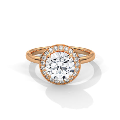 Ripple-Dazzle 2 Carat Round Solitaire Lab Grown Diamond Promise Ring
