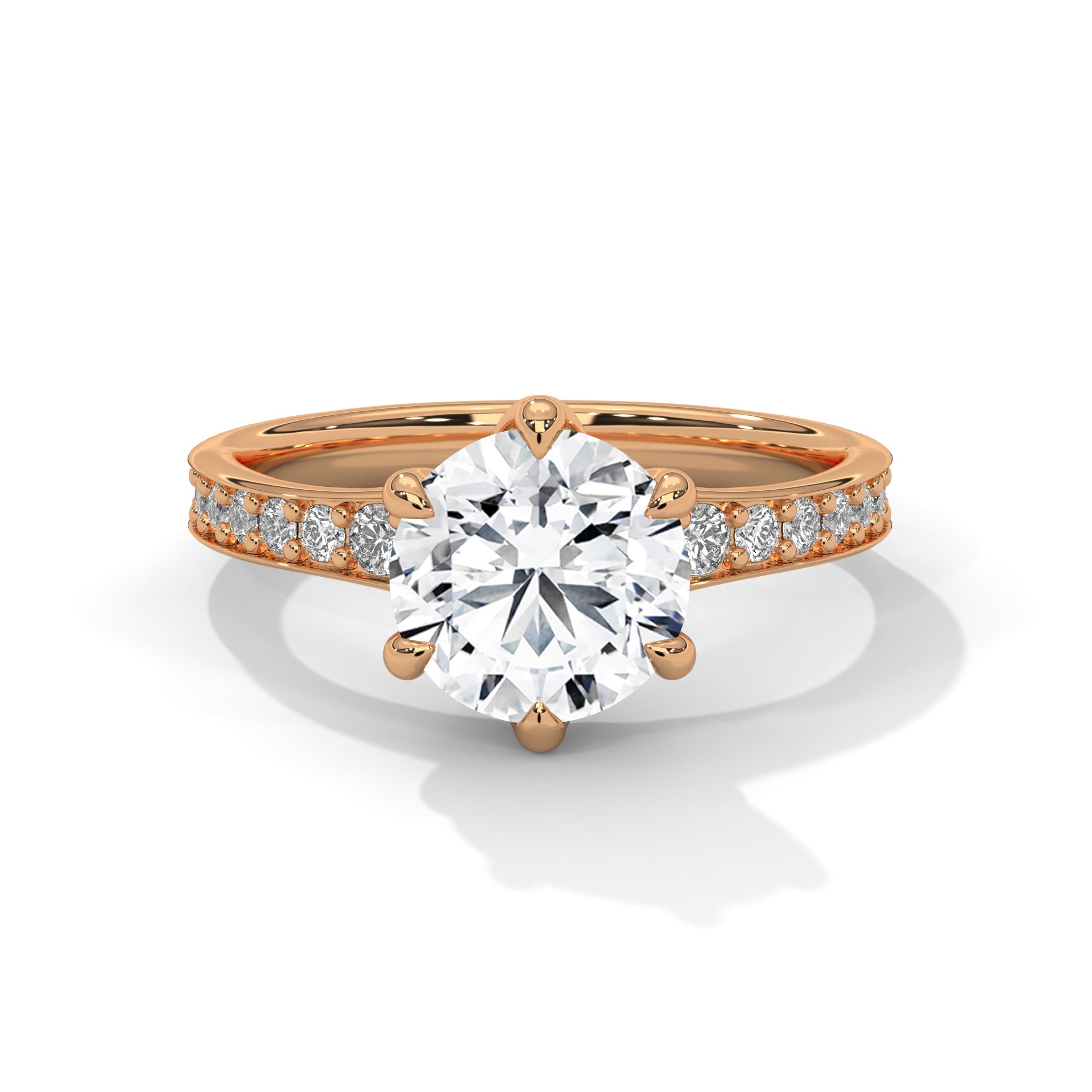 Modish 2 Carat Round Lab Grown Diamond Ring For Women