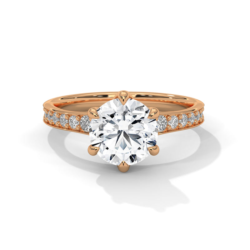 Modish 2 Carat Round Lab Grown Diamond Ring For Women