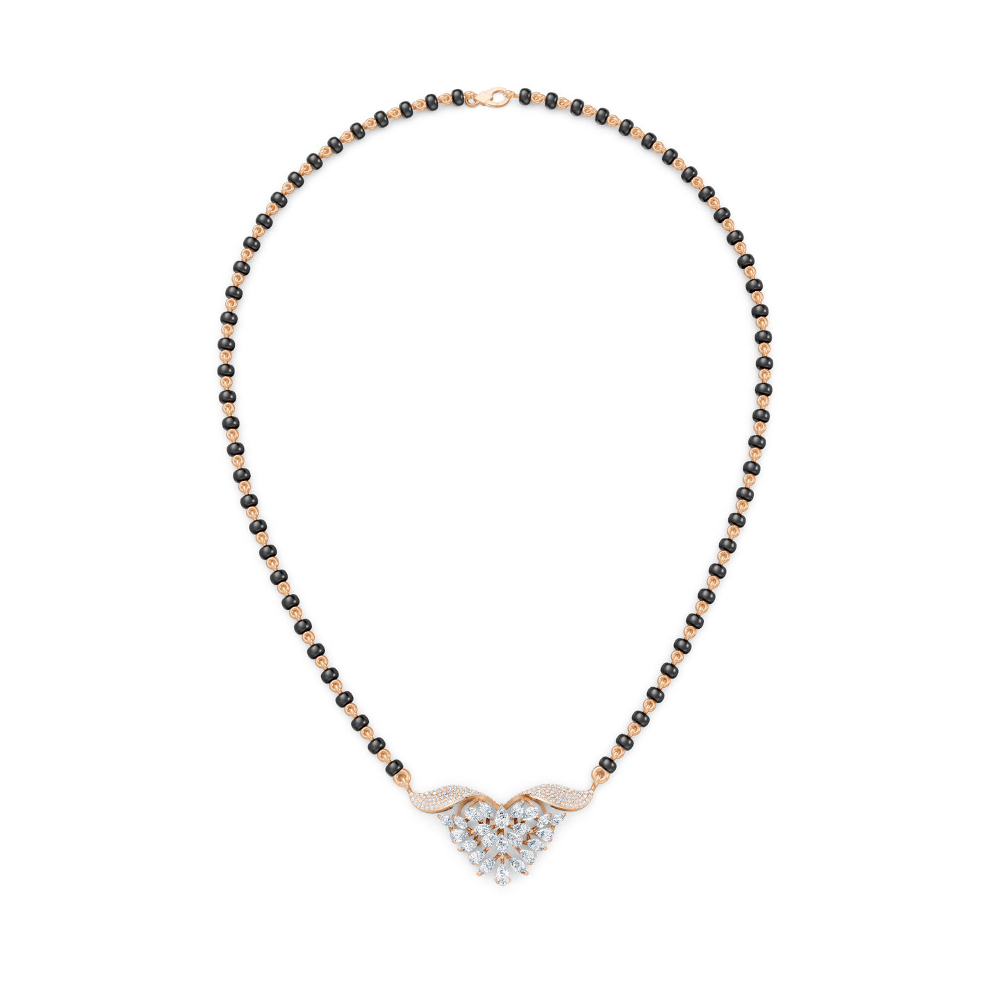 Hearts & Petals Lab Diamond Rich Look Mangalsutra For Women