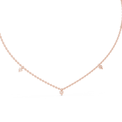 Dainty Lab Diamond Line Necklace Charms For Girls