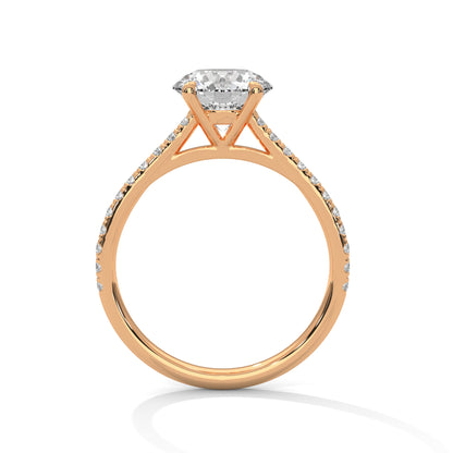 Impressive Round Lab Grown Diamond Ring For Women