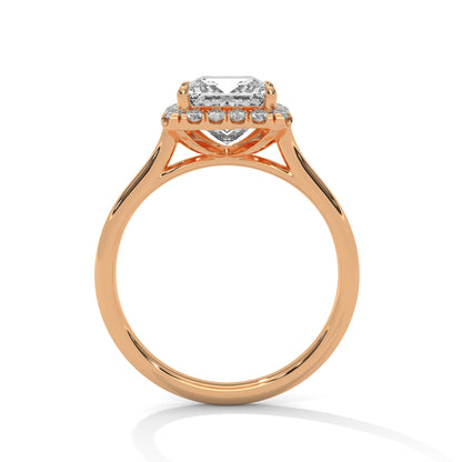 Regal Princess Cut Lab Grown Diamond Halo Ring – Engagement & Anniversary Ring  for Women