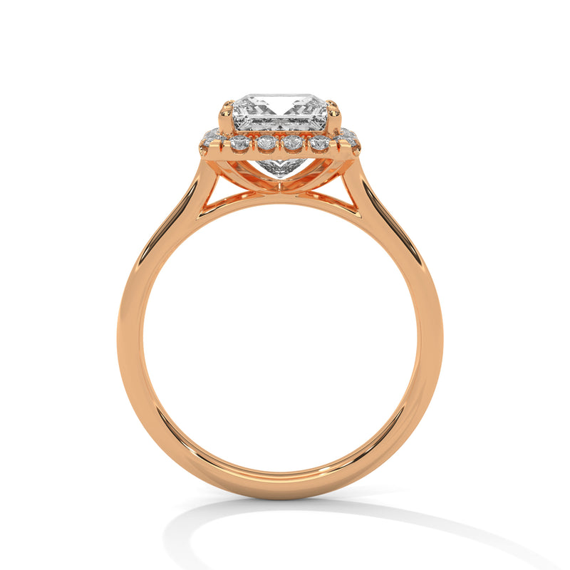 Regal Princess Cut Lab Grown Diamond Halo Ring – Engagement & Anniversary Ring  for Women