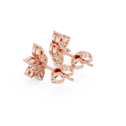 Four Petals Super Sparkling Lab Diamond Earrings