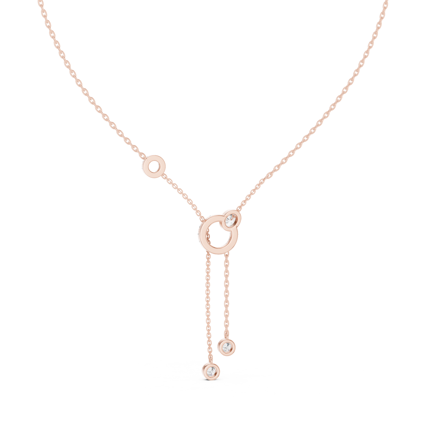 Lariat Drop Lab Diamond Necklace– Designer Charm Chain for Women | Luxury Elegant Jewelry for Gifting