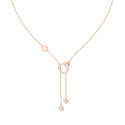 Lariat Drop Lab Diamond Necklace– Designer Charm Chain for Women | Luxury Elegant Jewelry for Gifting