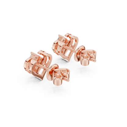 Amorette Heart Shape Lab Diamond Stud Earrings
