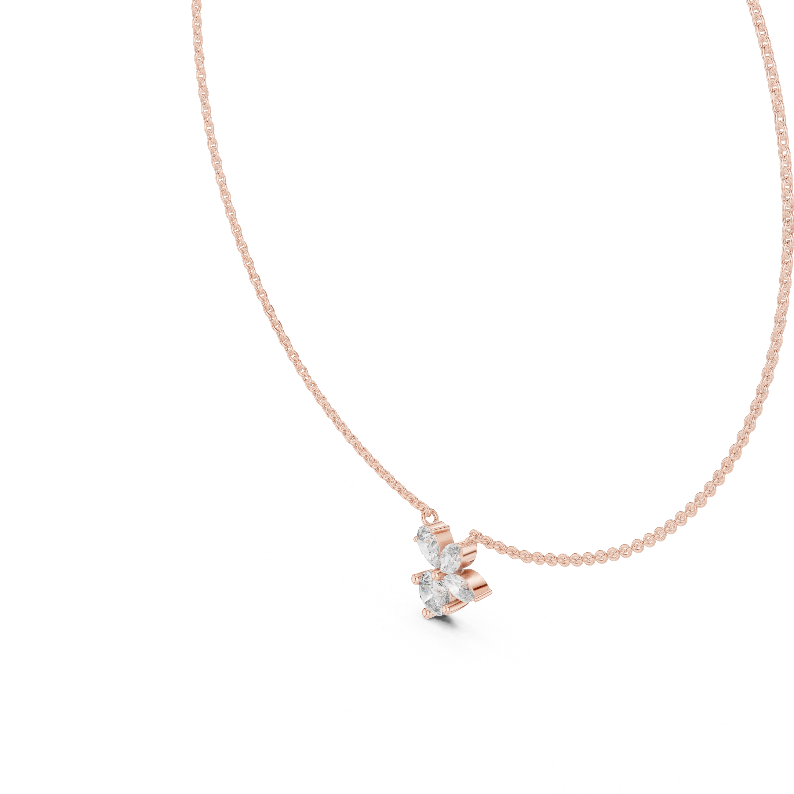 FloraLuxe Lab Diamond Pendant – Perfect Necklace For Teens & Women