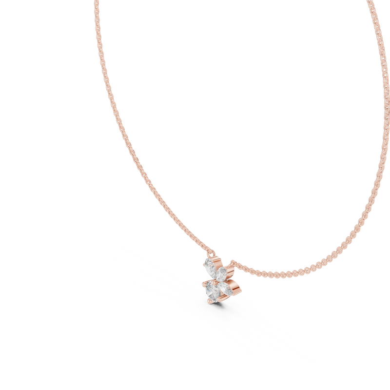 FloraLuxe Lab Diamond Pendant – Perfect Necklace For Teens & Women
