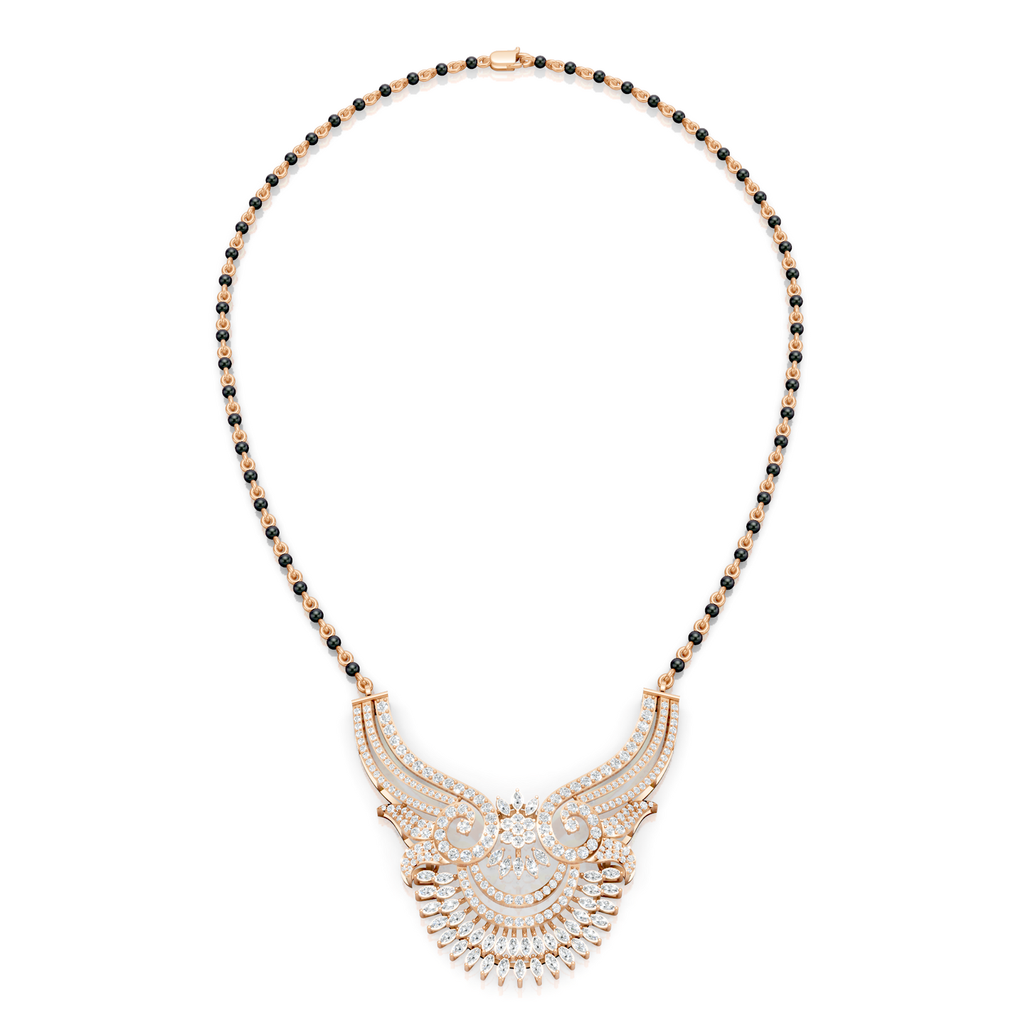 Maharani Style Grand Lab Diamond Bridal Mangalsutra For Women