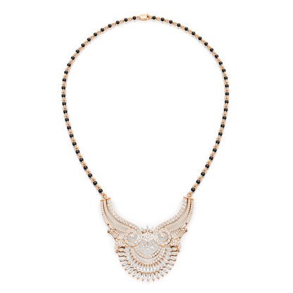 Maharani Style Grand Lab Diamond Bridal Mangalsutra For Women