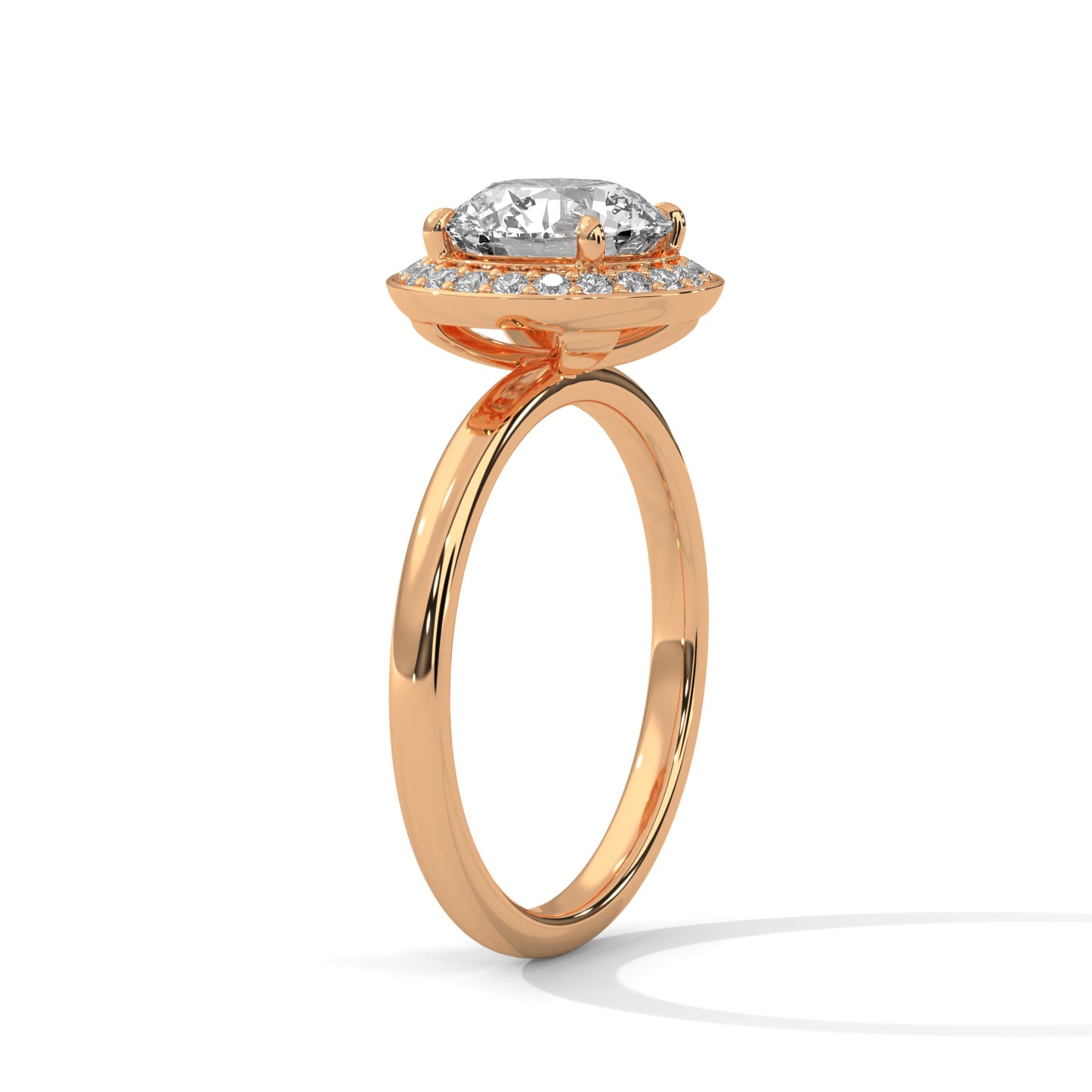 Ripple-Dazzle 2 Carat Round Solitaire Lab Grown Diamond Promise Ring