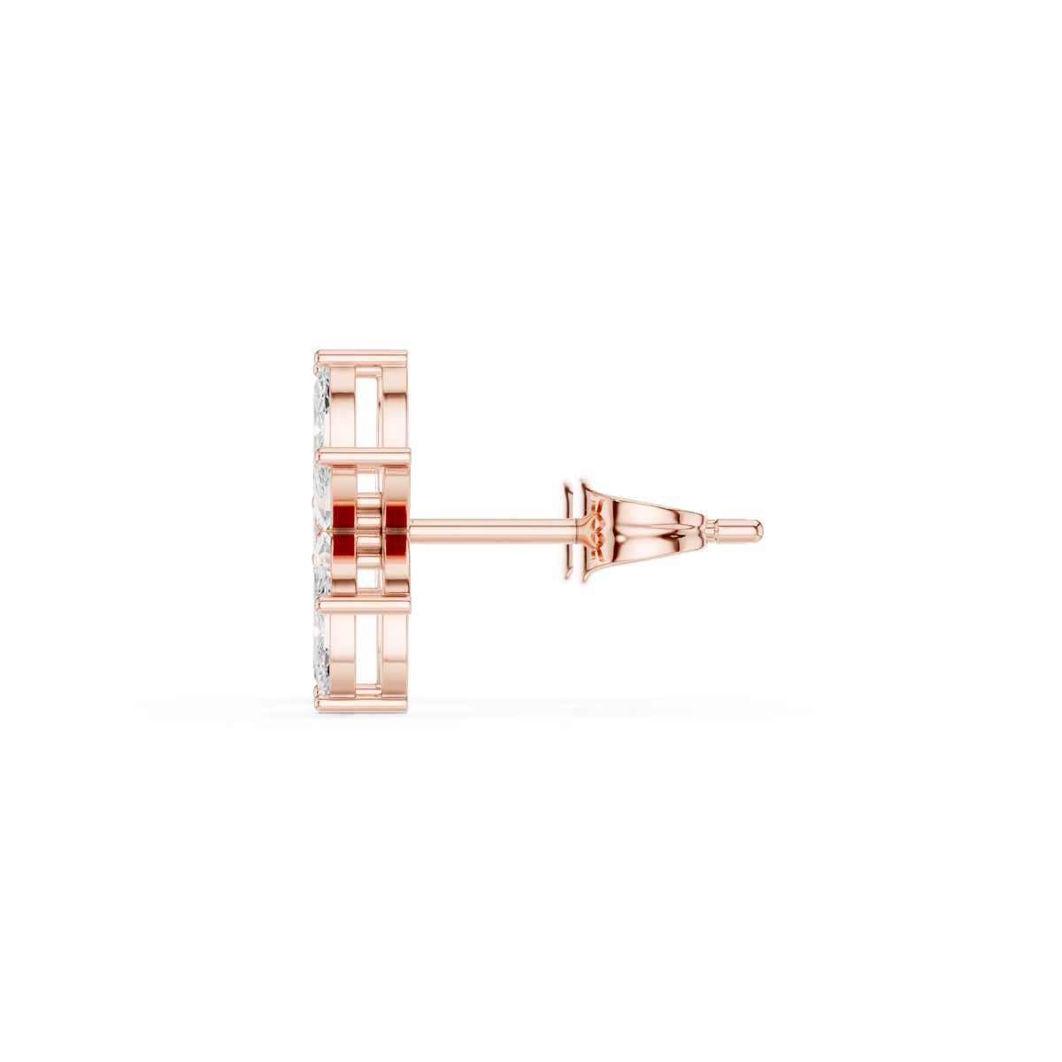 Four Petals Super Sparkling Lab Diamond Earrings