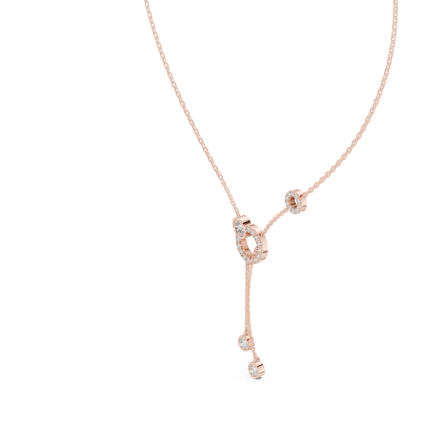Lariat Drop Lab Diamond Necklace– Designer Charm Chain for Women | Luxury Elegant Jewelry for Gifting