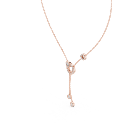 Lariat Drop Lab Diamond Necklace– Designer Charm Chain for Women | Luxury Elegant Jewelry for Gifting