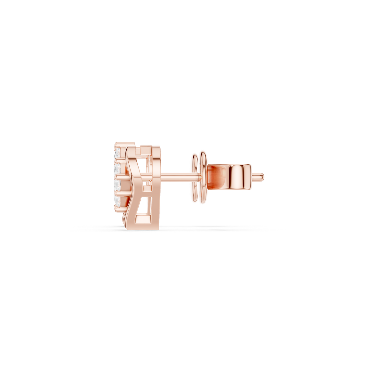 Amorette Heart Shape Lab Diamond Stud Earrings